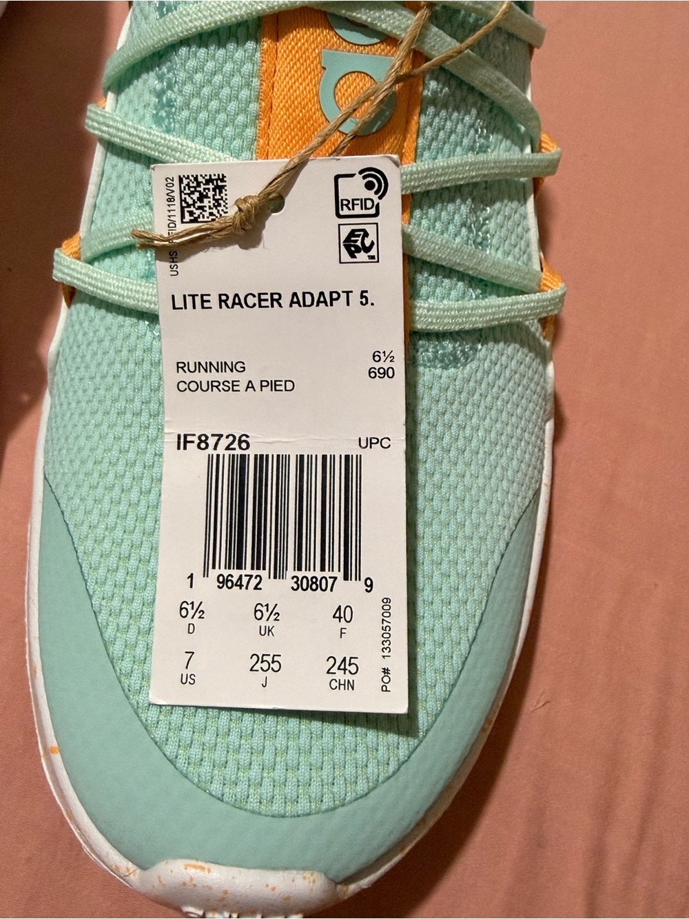 adidas kids LITE RACER ADAPT 5.0 SLIP-ON LACE SHOES